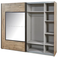 Kledingkast Anelia 245cm Met Spiegel - Eik/zwart 26 Kledingkast Anelia 245cm Met Spiegel - Eik/zwart -Collectie Slaapkamermeubels Ontwerp zonder titel 16 0a4d