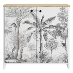 Commode Motaca 80cm, 2 Deuren - Wit/eik Decor -Collectie Slaapkamermeubels Ontwerp zonder titel 16 d54e