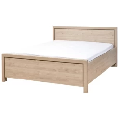 Tweepersoonsbed Lavio 160x200cm - Eikdecor/zwart -Collectie Slaapkamermeubels Ontwerp zonder titel 19 3fdb