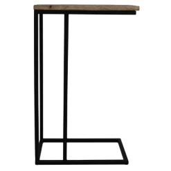 Bijzettafel Rick 40cm Mangohout - Naturel/zwart -Collectie Slaapkamermeubels Ontwerp zonder titel 24 1d2d