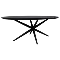 Eettafel Luzern 180x100cm Acaciahout - Zwart -Collectie Slaapkamermeubels Ontwerp zonder titel 6 06fa