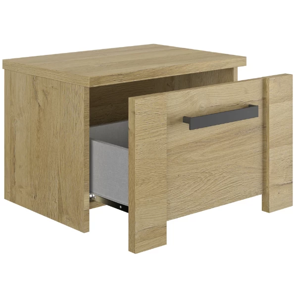 Nachtkastje Soren Met Lade - Eik 6 Nachtkastje Soren Met Lade - Eik - Afbeelding 4