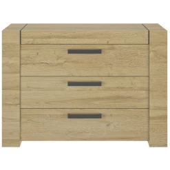 Commode Soren 116x48x81cm 3 Lades - Eik