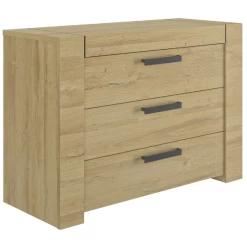 Commode Soren 116x48x81cm 3 Lades - Eik 10 Commode Soren 116x48x81cm 3 Lades - Eik -Collectie Slaapkamermeubels Ontwerp zonder titel 75 9f8a