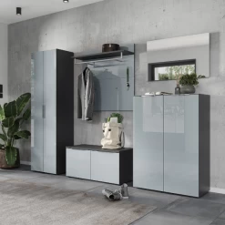 Kledingkast Elio Met Kledingroede En 5 Legplanken - Antraciet/zilvergrijs 12 Kledingkast Elio Met Kledingroede En 5 Legplanken - Antraciet/zilvergrijs -Collectie Slaapkamermeubels Ontwerp zonder titel 7 6c78