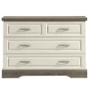 Commode Isaura 114cm, 3 Lades - Wit/grijs -Collectie Slaapkamermeubels Ontwerp zonder titel 8 1 a324