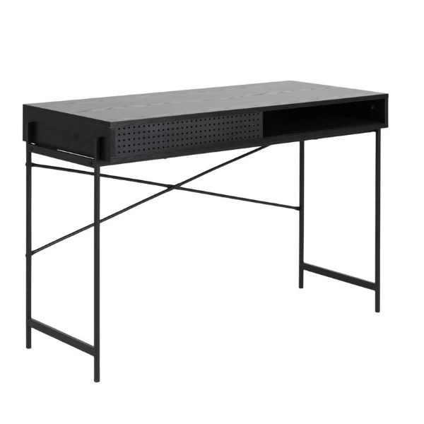 Bureau Angèle 110cm 1 Deur - Mat Zwart 11 Bureau Angèle 110cm 1 Deur - Mat Zwart - Afbeelding 9