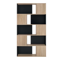 Boekenkast Rossi - Eik/zwart 13 Boekenkast Rossi - Eik/zwart -Collectie Slaapkamermeubels Ontwerp zonder titel 2022 01 03T155532.472 6609