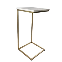 Bijzettafel Chandler 32cm Marmer - Wit/goud -Collectie Slaapkamermeubels Ontwerp zonder titel 2022 02 07T163839.281 441e