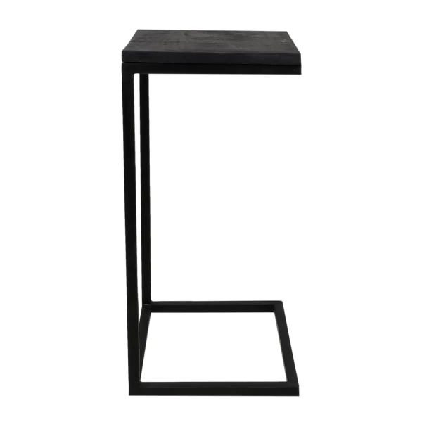 Bijzettafel Read 30x38x65cm Mangohout En Ijzer - Zwart 3 Bijzettafel Read 30x38x65cm Mangohout En Ijzer - Zwart