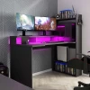 Gaming Bureau Zayn 150x70x140cm Spaanplaat - Antraciet 1 Gaming Bureau Zayn 150x70x140cm Spaanplaat - Antraciet -Collectie Slaapkamermeubels Ontwerp zonder titel 2022 04 11T165312.819 9e29
