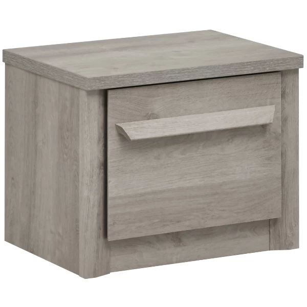 Nachtkastje Hayden L 48 Cm 1 Lade - Lichtgrijze Eik 3 Nachtkastje Hayden L 48 Cm 1 Lade - Lichtgrijze Eik
