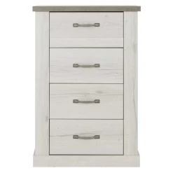 Ladekast Mona 4 Lades - Gebleekte Helvezia Eik