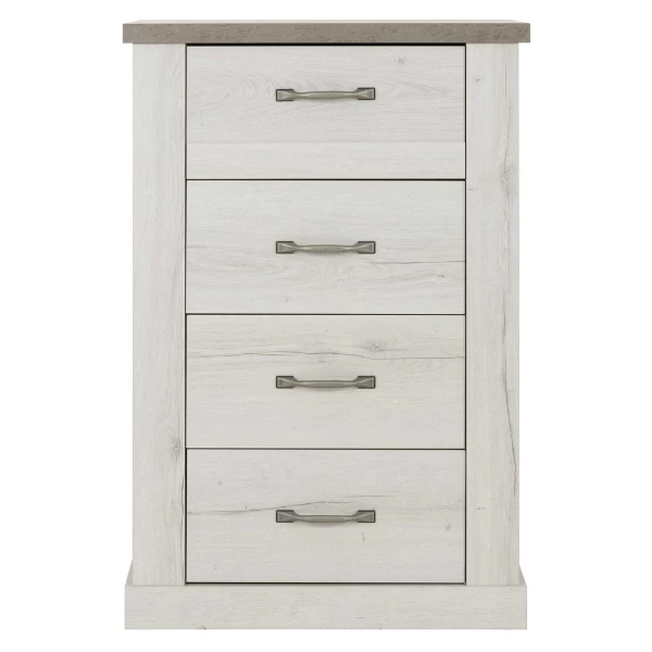 Ladekast Mona 4 Lades - Gebleekte Helvezia Eik 3 Ladekast Mona 4 Lades - Gebleekte Helvezia Eik