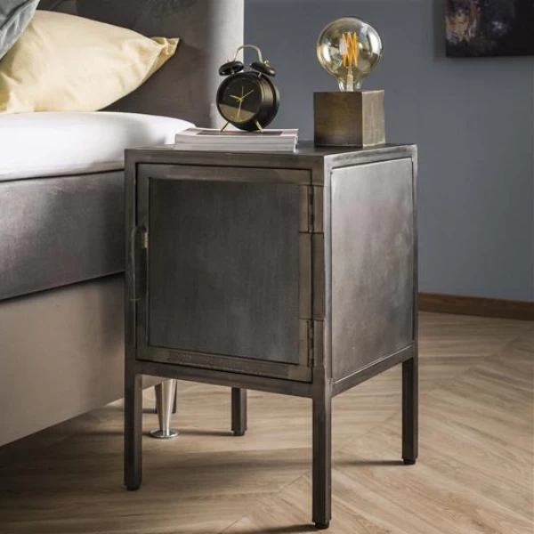 Nachtkastje Raft Metal 40x40x60cm Metaal - Grijs 3 Nachtkastje Raft Metal 40x40x60cm Metaal - Grijs
