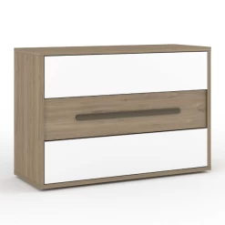 Commode Avalon 120cm 3 Lades - Eik/wit 10 Commode Avalon 120cm 3 Lades - Eik/wit -Collectie Slaapkamermeubels Ontwerp zonder titel 2022 05 30T114828.392 6a82