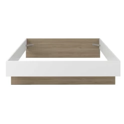 Tweepersoonsbed Moloko 160x200cm - Hoogglans Wit En Eik -Collectie Slaapkamermeubels Ontwerp zonder titel 2022 06 02T090823.994 4331