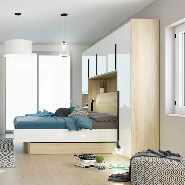 Bedlade Voor Bed Moloko - Eik 4 Bedlade Voor Bed Moloko - Eik - Afbeelding 2