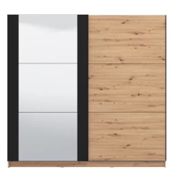 Kledingkast Hoggas 179cm Met Spiegel 2 Deuren - Eik/zwart 13 Kledingkast Hoggas 179cm Met Spiegel 2 Deuren - Eik/zwart -Collectie Slaapkamermeubels Ontwerp zonder titel 2022 06 20T111235.341 bd31