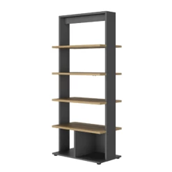 Boekenrek Libro 4 Legplanken - Antraciet/hout