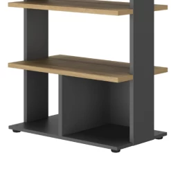 Boekenrek Libro 4 Legplanken - Antraciet/hout -Collectie Slaapkamermeubels Ontwerp zonder titel 2022 07 04T101652.836 3e51