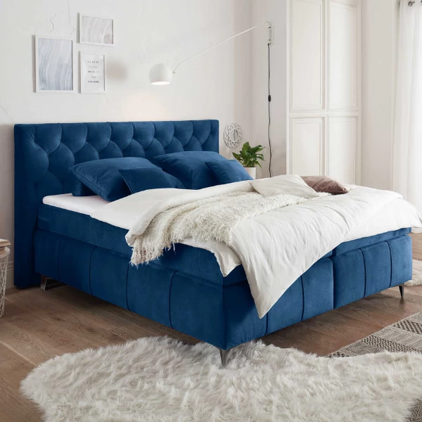 Boxspring Pemberley 180x200cm - Blauw 3 Boxspring Pemberley 180x200cm - Blauw