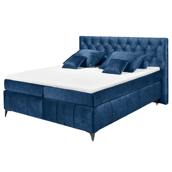Boxspring Pemberley 180x200cm - Blauw 6 Boxspring Pemberley 180x200cm - Blauw - Afbeelding 4