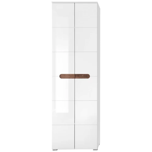 Kledingkast Nuro 60cm 2 Deuren - Hoogglans Wit 4 Kledingkast Nuro 60cm 2 Deuren - Hoogglans Wit - Afbeelding 2