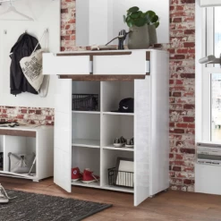 Schoenenkast Nuro 2 Deuren 2 Lades - Hoogglans Wit 7 Schoenenkast Nuro 2 Deuren 2 Lades - Hoogglans Wit -Collectie Slaapkamermeubels Ontwerp zonder titel 2022 07 25T144739.905 0829