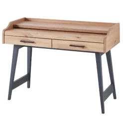 Bureau Inovo Uitschuifbaar Met 2 Lades - Eik/zwart -Collectie Slaapkamermeubels Ontwerp zonder titel 2022 08 09T093430.313 7978