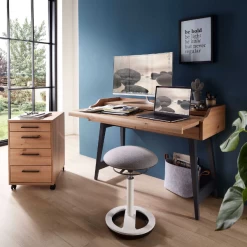 Bureau Inovo Uitschuifbaar Met 2 Lades - Eik/zwart -Collectie Slaapkamermeubels Ontwerp zonder titel 2022 08 09T093534.520 d85f