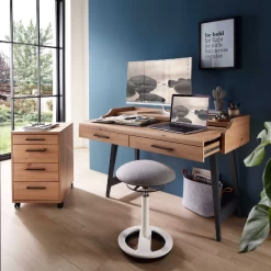 Bureau Inovo Uitschuifbaar Met 2 Lades - Eik/zwart -Collectie Slaapkamermeubels Ontwerp zonder titel 2022 08 09T093601.112 a687