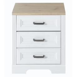 Ladeblok Samine Met 3 Lades - Wit/eik