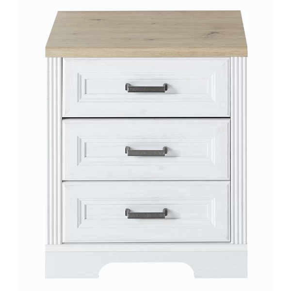 Ladeblok Samine Met 3 Lades - Wit/eik 3 Ladeblok Samine Met 3 Lades - Wit/eik