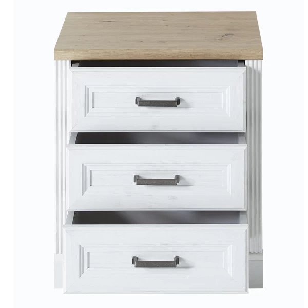 Ladeblok Samine Met 3 Lades - Wit/eik 6 Ladeblok Samine Met 3 Lades - Wit/eik - Afbeelding 4