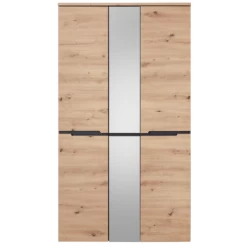 Garderobekast Medina Met Spiegel 3 Deuren - Eik/antraciet