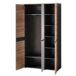 Garderobekast Medina Met Spiegel 3 Deuren - Eik/antraciet -Collectie Slaapkamermeubels Ontwerp zonder titel 2022 09 29T142204.869 ff48