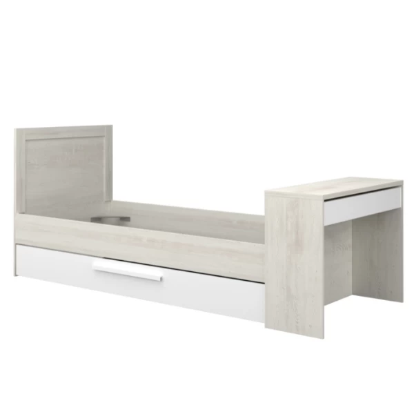 Bed Shipley 90x200 Met Bureau En Bedlade - Grenen/ Wit 11 Bed Shipley 90x200 Met Bureau En Bedlade - Grenen/ Wit - Afbeelding 9