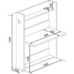 Kast Met Bureaublad Bo0 - Wit/ Oudroze -Collectie Slaapkamermeubels Ontwerp zonder titel 2022 10 25T100018.874 705a
