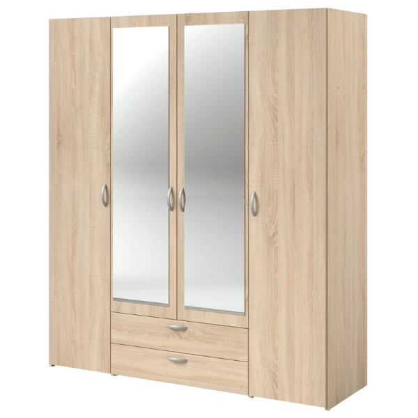 Opbergkast Salvador Spiegels, 4 Deuren & 2 Laden - Sonoma Eik 12 Opbergkast Salvador Spiegels, 4 Deuren & 2 Laden - Sonoma Eik - Afbeelding 10