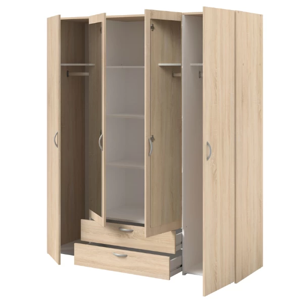 Opbergkast Salvador Spiegels, 4 Deuren & 2 Laden - Sonoma Eik 8 Opbergkast Salvador Spiegels, 4 Deuren & 2 Laden - Sonoma Eik - Afbeelding 6