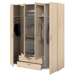 Opbergkast Salvador Spiegels, 4 Deuren & 2 Laden - Sonoma Eik 16 Opbergkast Salvador Spiegels, 4 Deuren & 2 Laden - Sonoma Eik -Collectie Slaapkamermeubels Ontwerp zonder titel 2022 10 27T094546.787 8c61