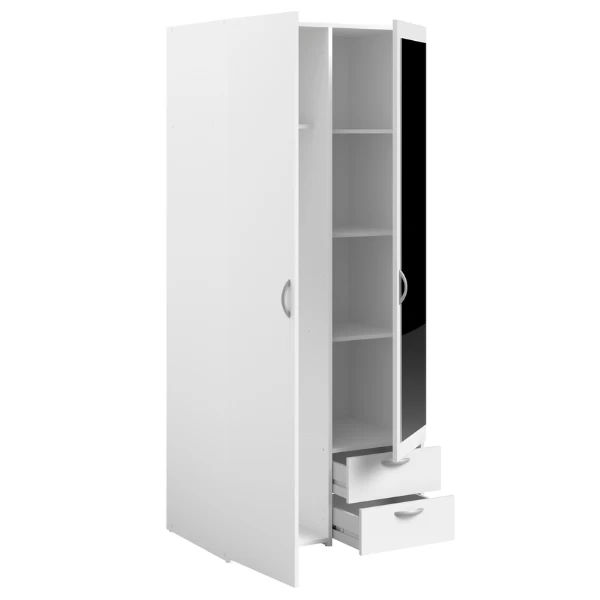 Opbergkast Salvador Spiegel, 2 Deuren & 2 Laden - Wit 10 Opbergkast Salvador Spiegel, 2 Deuren & 2 Laden - Wit - Afbeelding 8