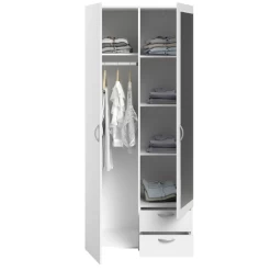 Opbergkast Salvador Spiegel, 2 Deuren & 2 Laden - Wit 17 Opbergkast Salvador Spiegel, 2 Deuren & 2 Laden - Wit -Collectie Slaapkamermeubels Ontwerp zonder titel 2022 10 27T100747.720 528c