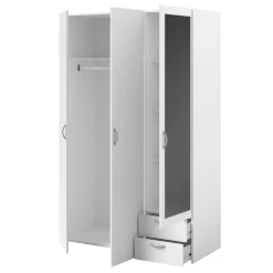 Opbergkast Salvador Spiegel, 3 Deuren & 2 Laden - Wit -Collectie Slaapkamermeubels Ontwerp zonder titel 2022 10 27T102206.190 c824