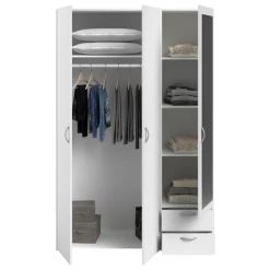 Opbergkast Salvador Spiegel, 3 Deuren & 2 Laden - Wit -Collectie Slaapkamermeubels Ontwerp zonder titel 2022 10 27T102331.597 3987