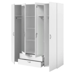 Opbergkast Salvador Spiegels, 4 Deuren & 2 Laden - Wit -Collectie Slaapkamermeubels Ontwerp zonder titel 2022 10 27T104214.039 a532