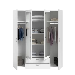 Opbergkast Salvador Spiegels, 4 Deuren & 2 Laden - Wit -Collectie Slaapkamermeubels Ontwerp zonder titel 2022 10 27T104430.618 7804