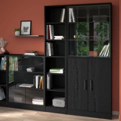 Boekenkast Hobby 198 Cm-5 Legplanken-zwart -Collectie Slaapkamermeubels Ontwerp zonder titel 2022 11 15T165728.477 6751