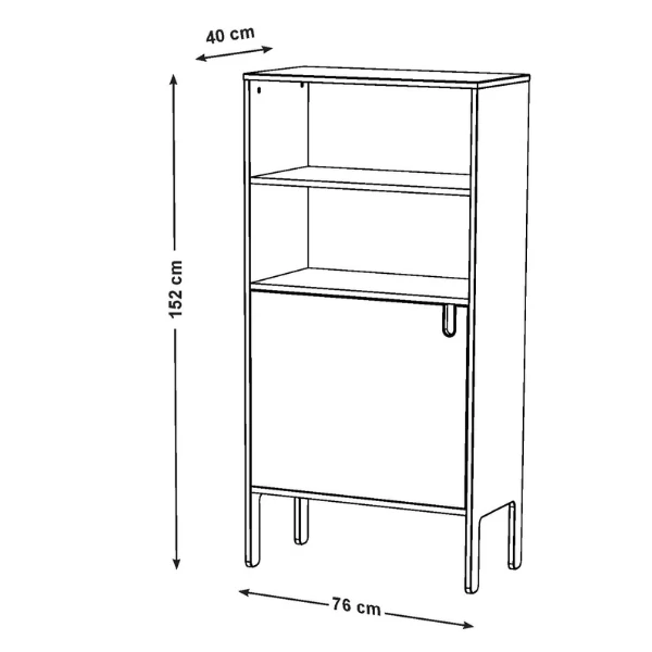 Hoge Kast Pop 76 Cm-wit 5 Hoge Kast Pop 76 Cm-wit - Afbeelding 3